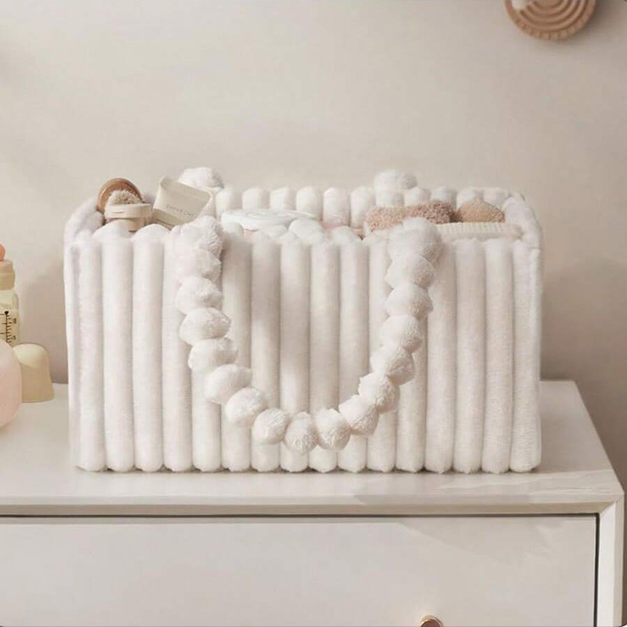 Flannel Diaper Caddy Organizer - Baby Nursery Organiser reseña y precio
