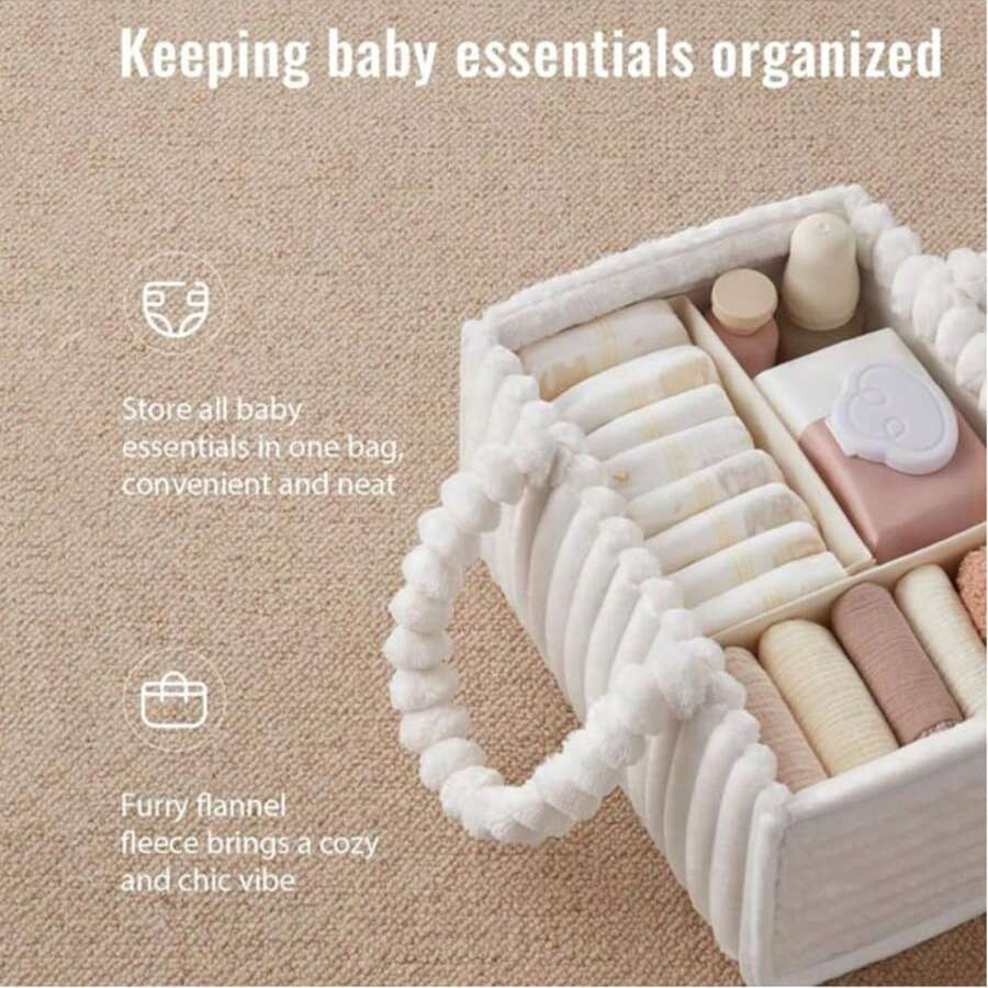 Flannel Diaper Caddy Organizer - Baby Nursery Organiser reseña y precio