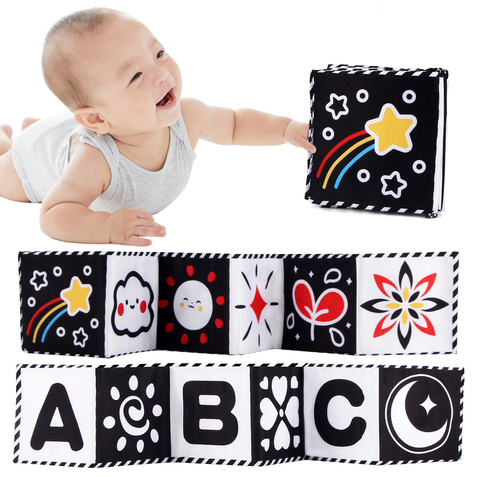 Baby Cloth Book High Contrast  - Baby Nursery Books reseña y precio