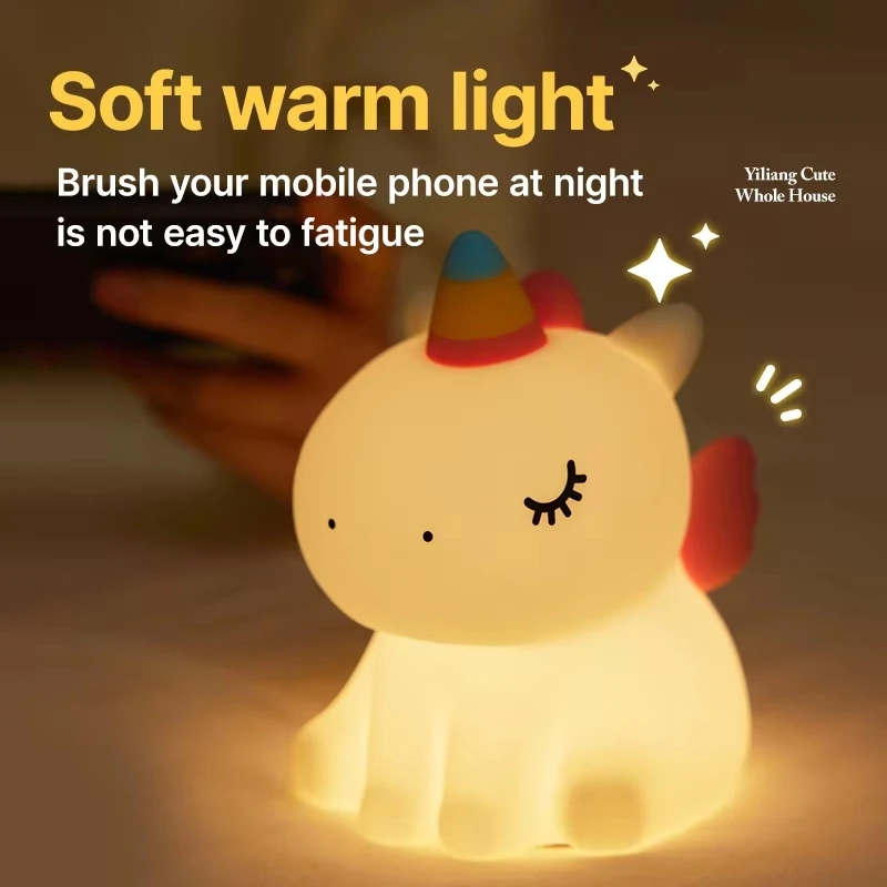 Cute Silicone Night Light Dimm - Baby Nursery Equipment reseña y precio