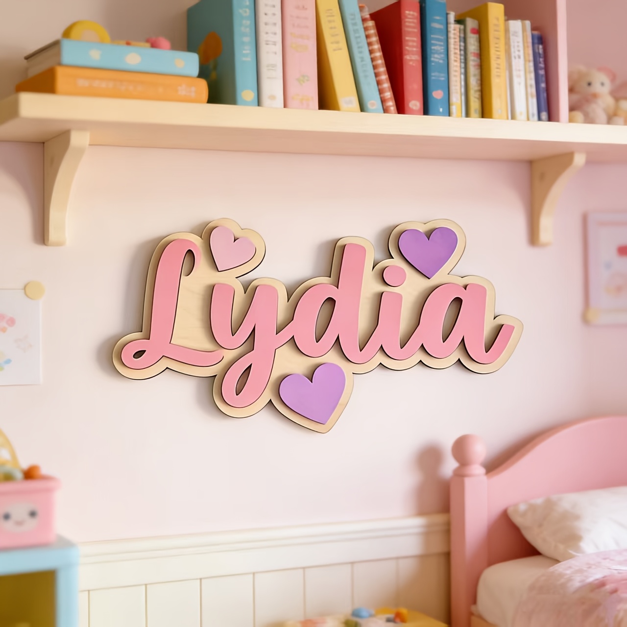 Personalized Gradient Heart Na - Baby Nursery Toy reseña y precio