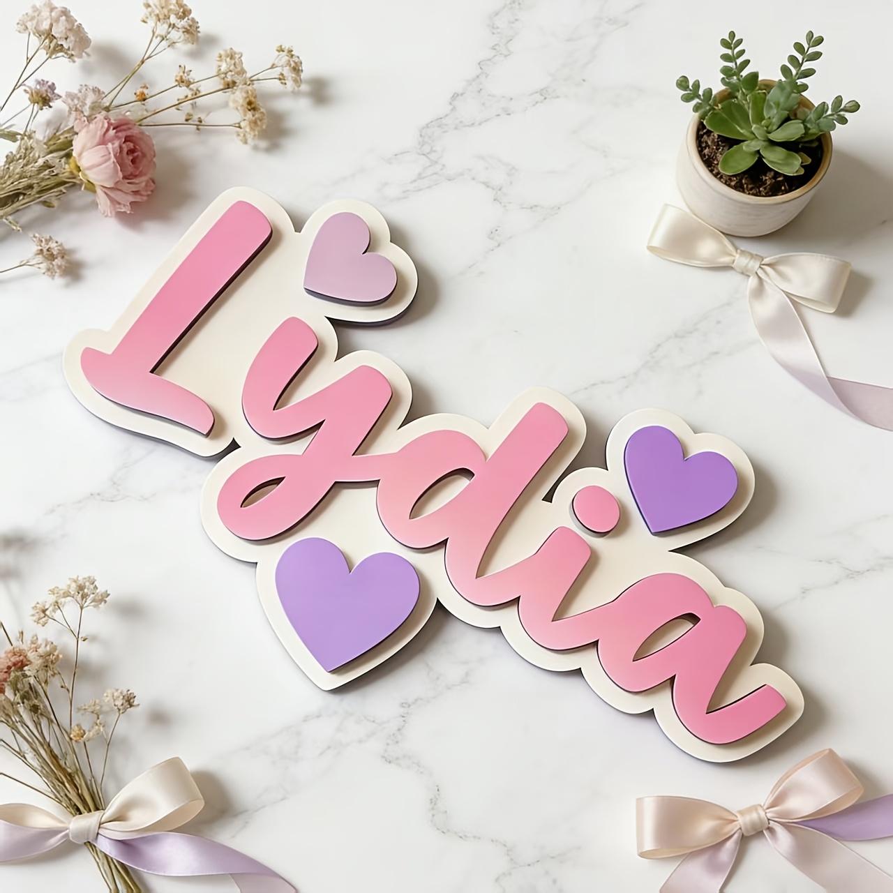 Personalized Gradient Heart Na - Baby Nursery Toy reseña y precio