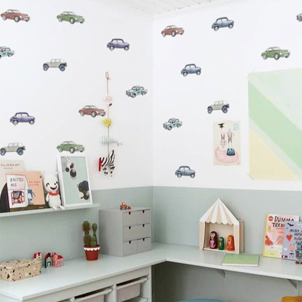 Cartoon Kids Transport Car Tru - Baby Nursery Wallpaper reseña y precio