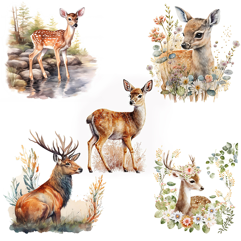 C400#Cute Deer Wall Sticker Ki - Baby Nursery Wallpaper reseña y precio