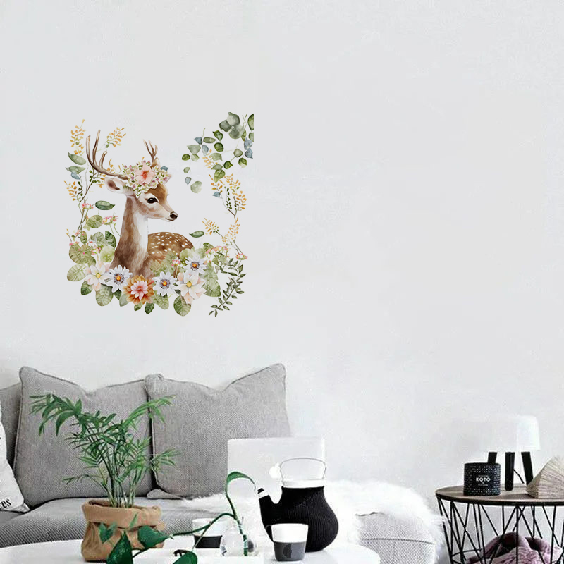 C400#Cute Deer Wall Sticker Ki - Baby Nursery Wallpaper reseña y precio