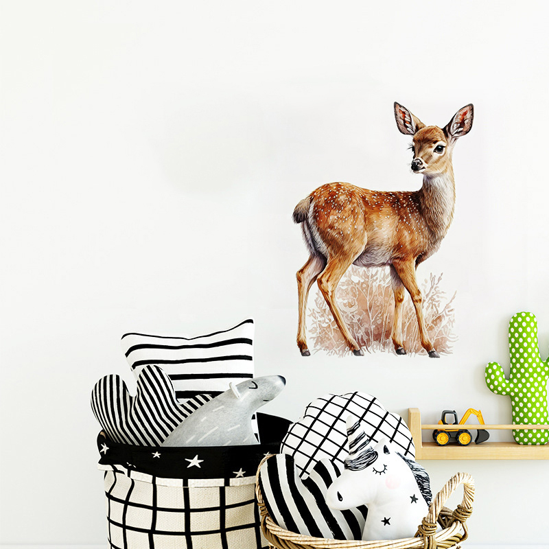 C400#Cute Deer Wall Sticker Ki - Baby Nursery Wallpaper reseña y precio