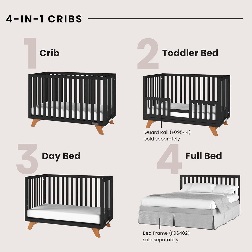 4-in-1 Convertible Crib and 3- - Convertible Crib Set reseña y precio