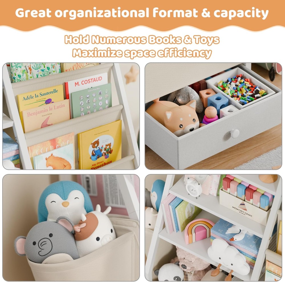 Kids Bookshelf and Toy Storage - Baby Nursery Books reseña y precio