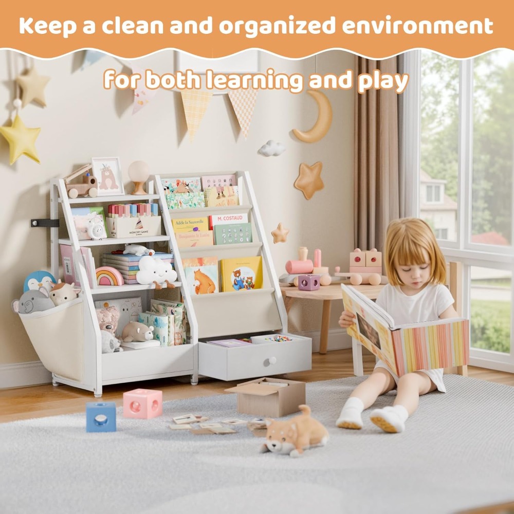 Kids Bookshelf and Toy Storage - Baby Nursery Books reseña y precio