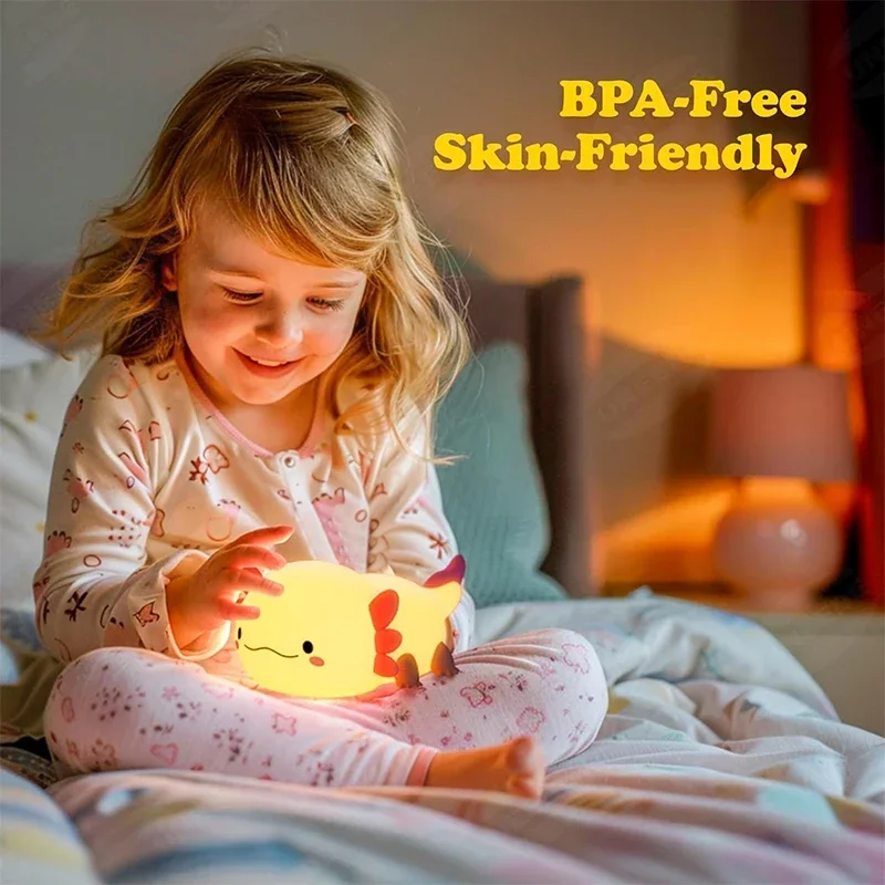 Cute Axolotl Night Light Silic - Baby Nursery Equipment reseña y precio