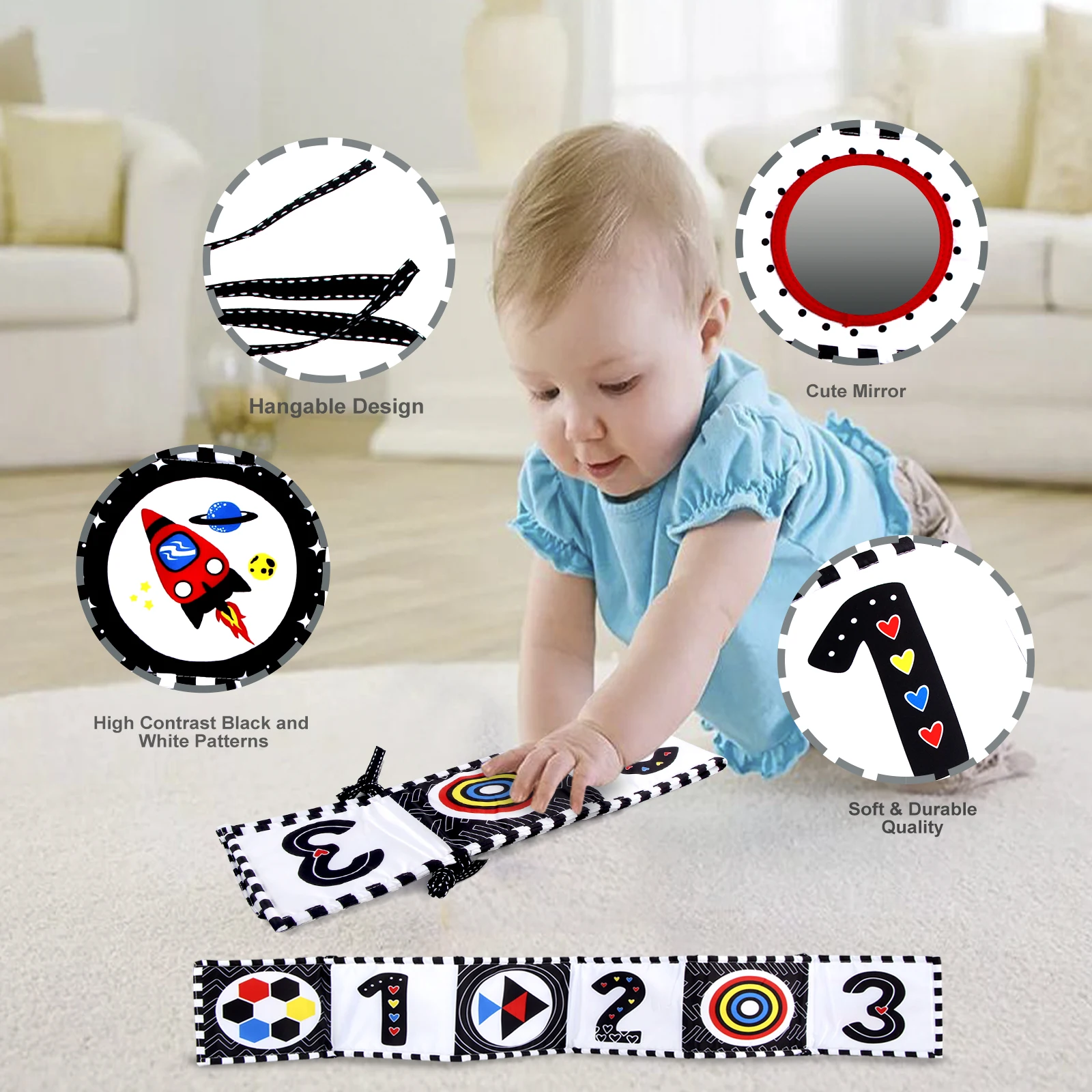 Baby Bedside Cloth Book 0-12 M - Baby Nursery Books reseña y precio