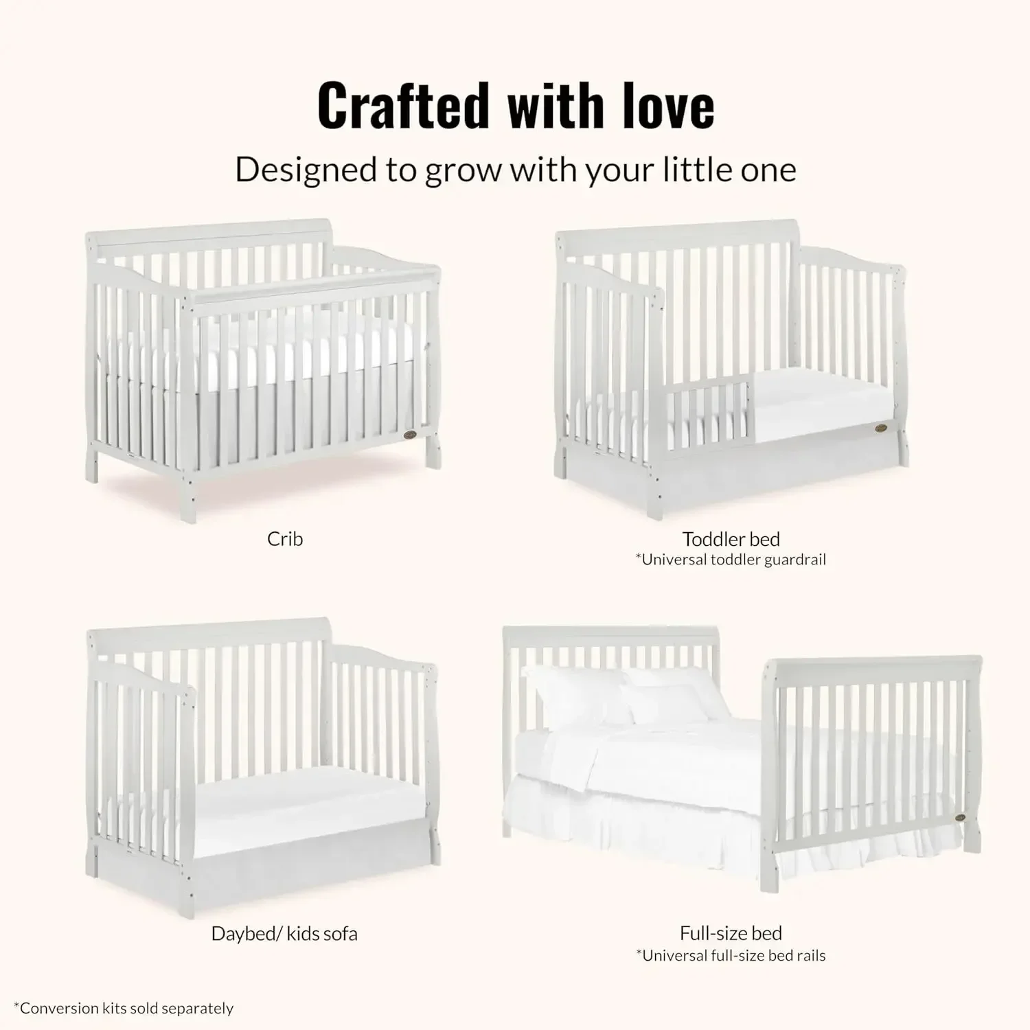 Ashton 4-In-1 Convertible Crib - Convertible Crib Set reseña y precio