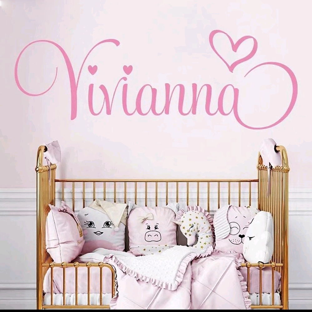 Personalised Name Wall Sticker - Baby Nursery Girl Room reseña y precio