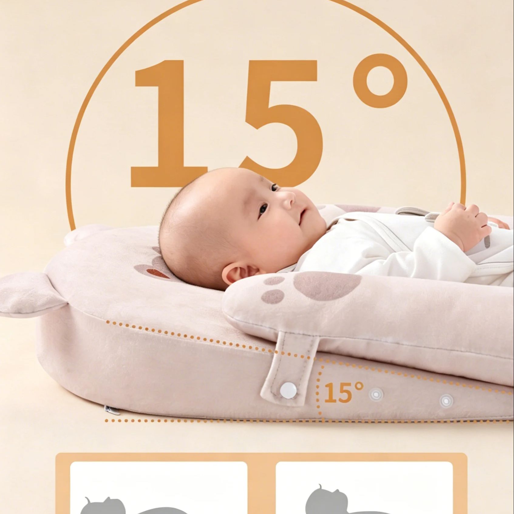 Comfortable Baby Lying Positio - Baby Nursery Pillow reseña y precio