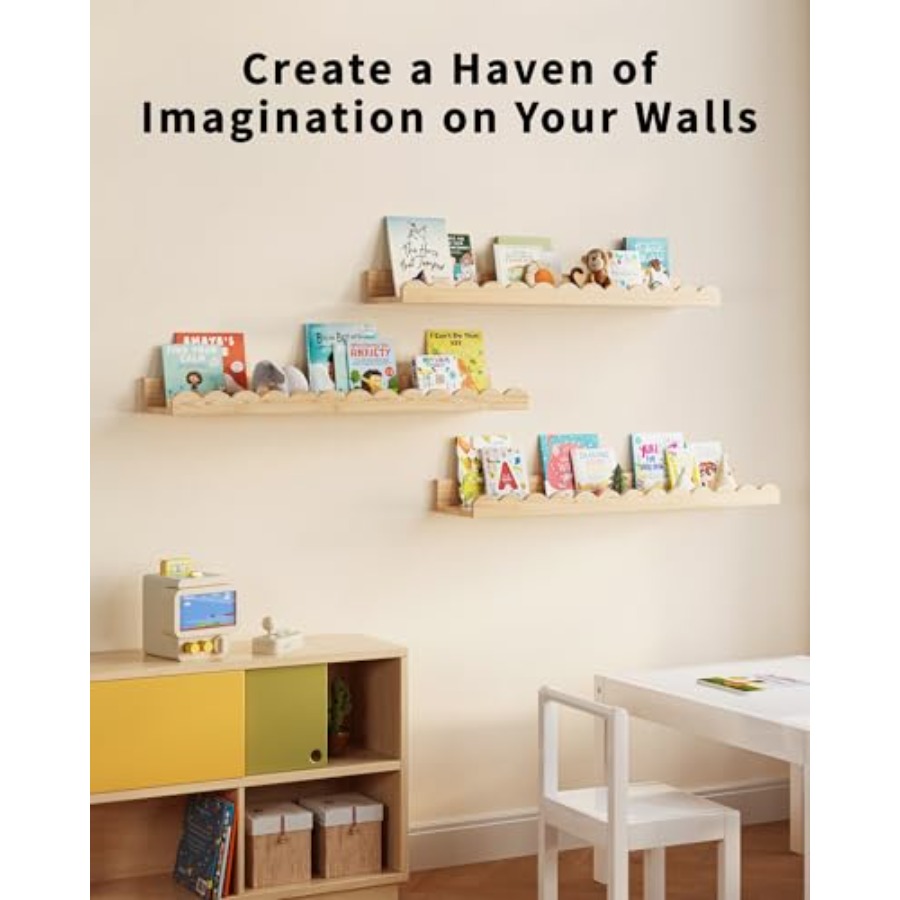 Nursery Book Shelves, Set of 3 - Baby Nursery Books reseña y precio