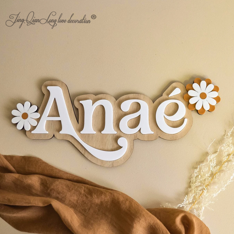 Custom Personalized wooden fir - Baby Nursery Girl Room reseña y precio