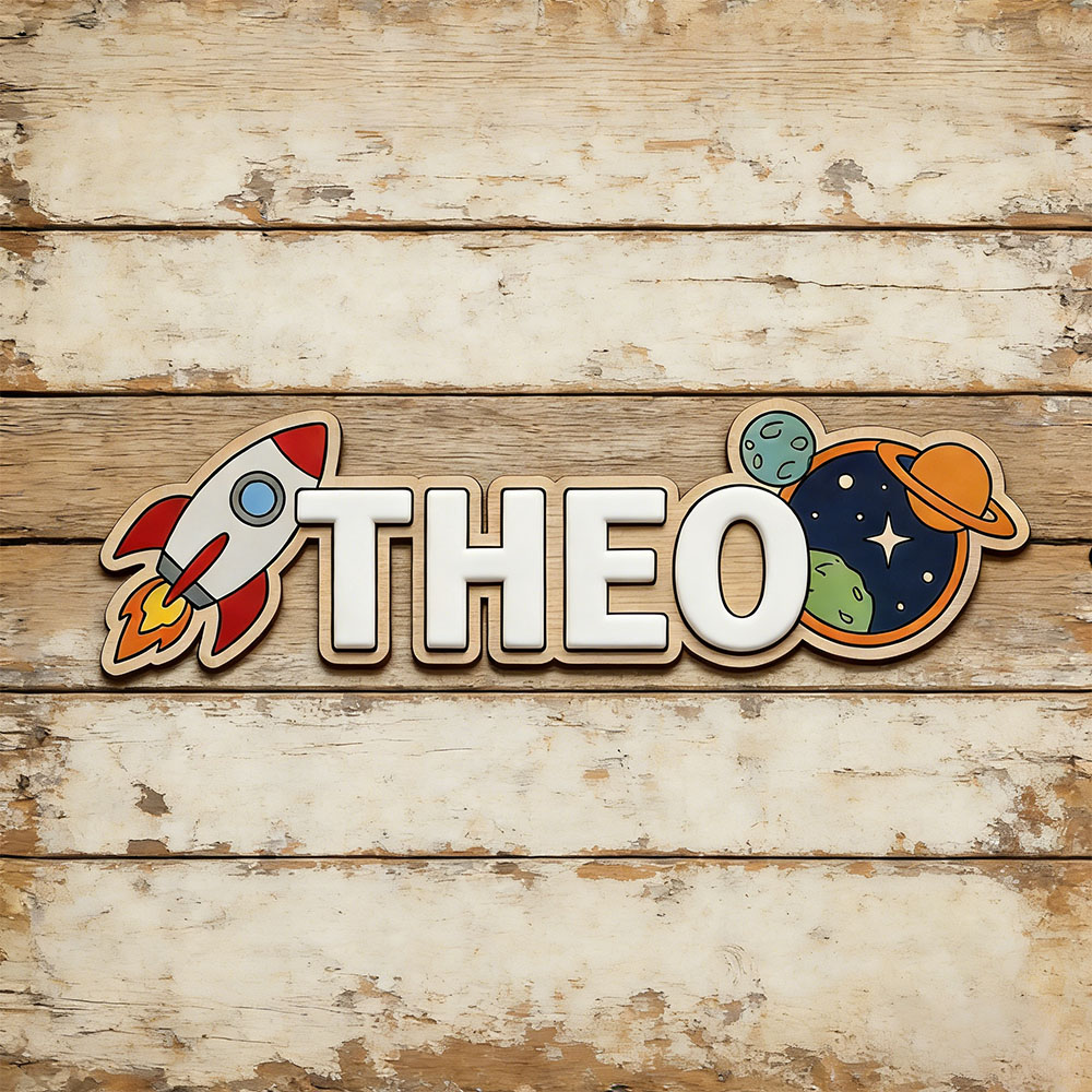Personalized Space Rocket Name - Baby Nursery Baby reseña y precio