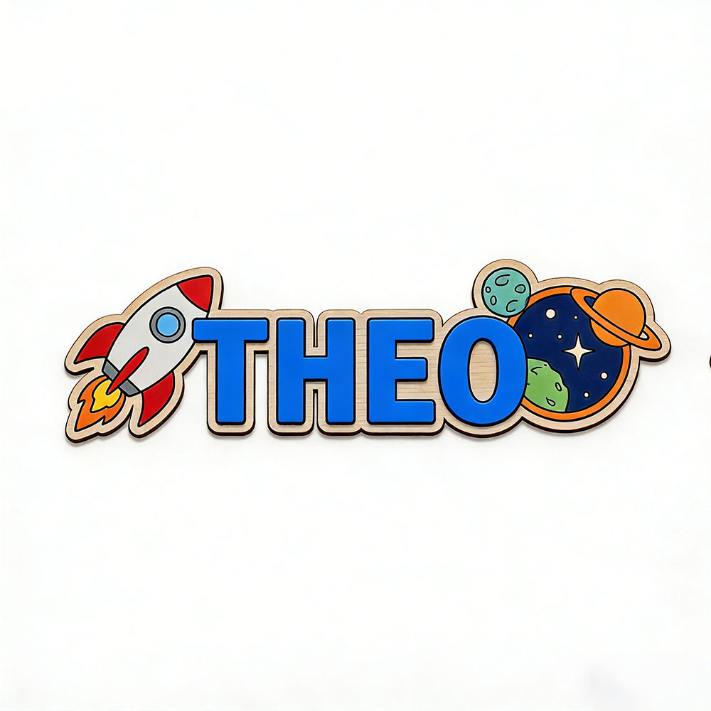Personalized Space Rocket Name - Baby Nursery Baby reseña y precio