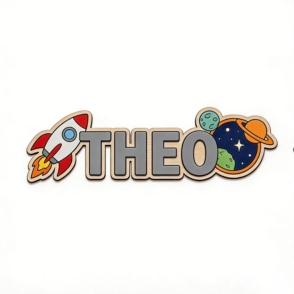 Personalized Space Rocket Name - Baby Nursery Baby reseña y precio