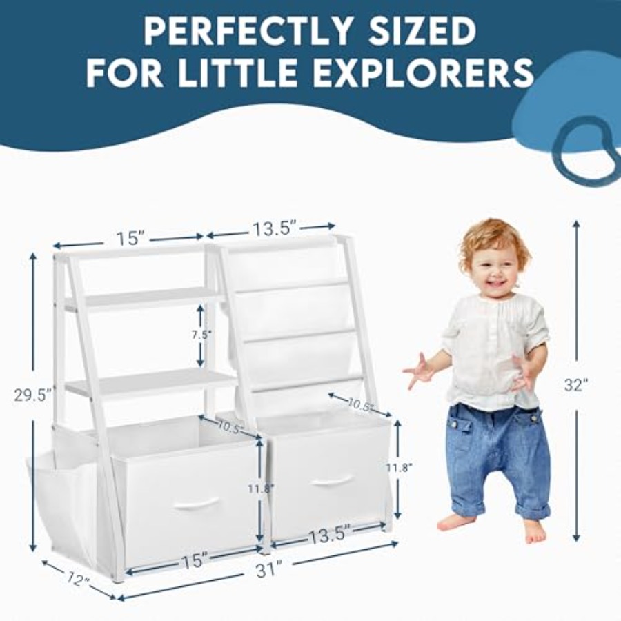 Bookshelf and Toy Storage Book - Baby Nursery Books reseña y precio