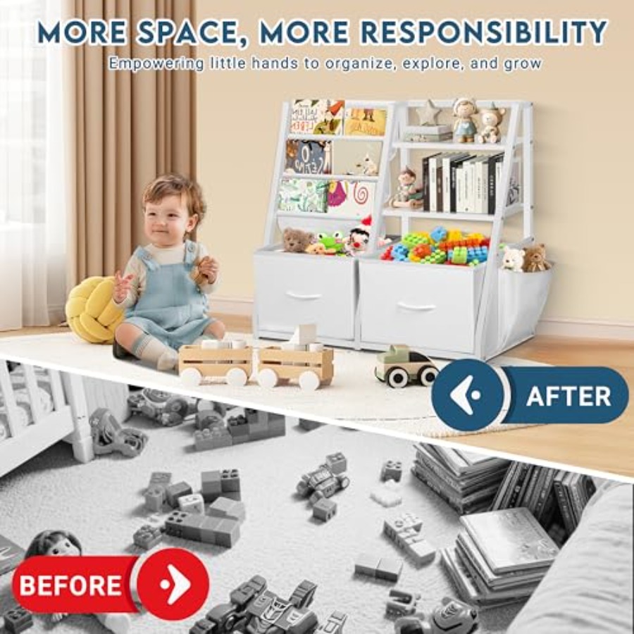 Bookshelf and Toy Storage Book - Baby Nursery Books reseña y precio