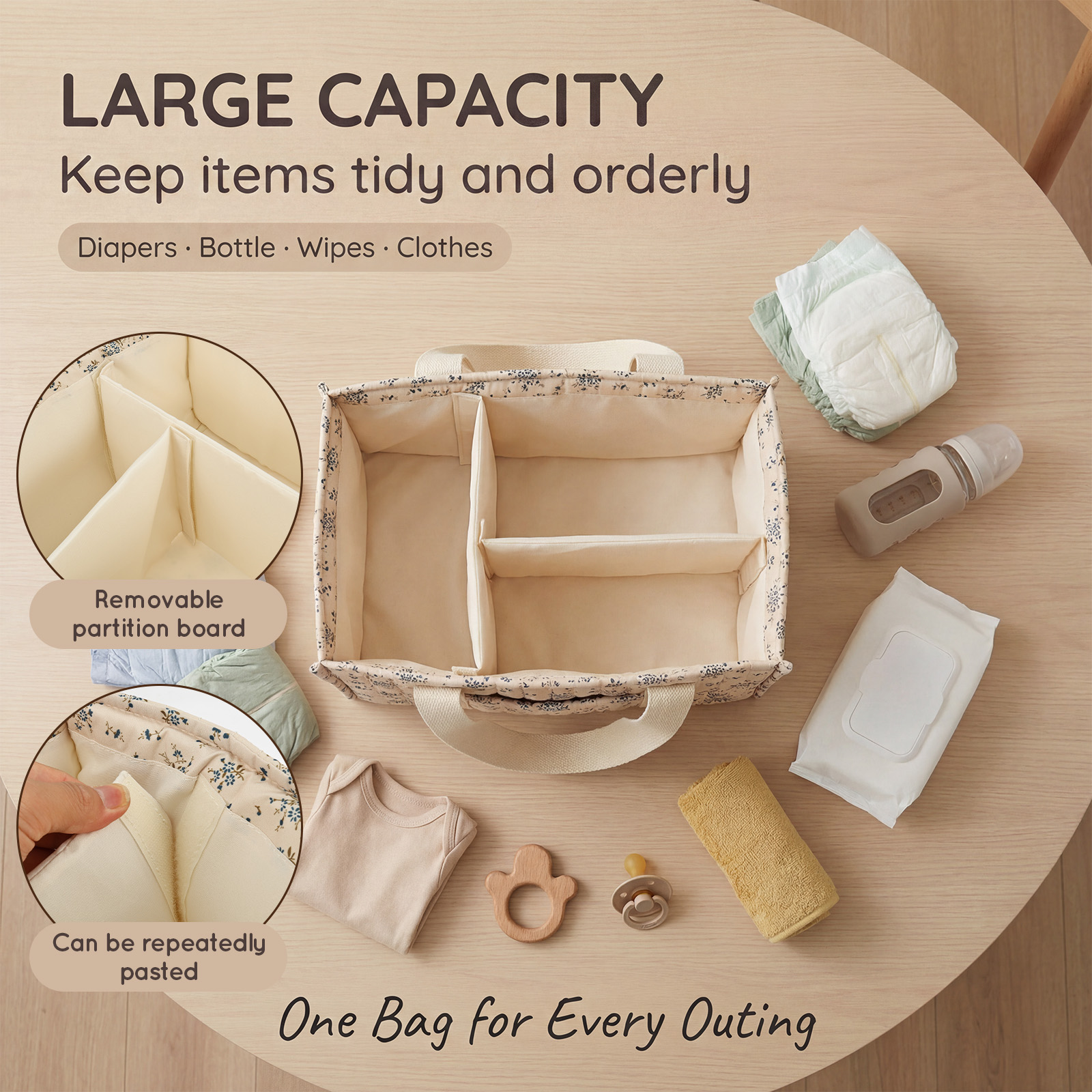 Foldable Diaper Caddy Organize - Baby Nursery Organiser reseña y precio
