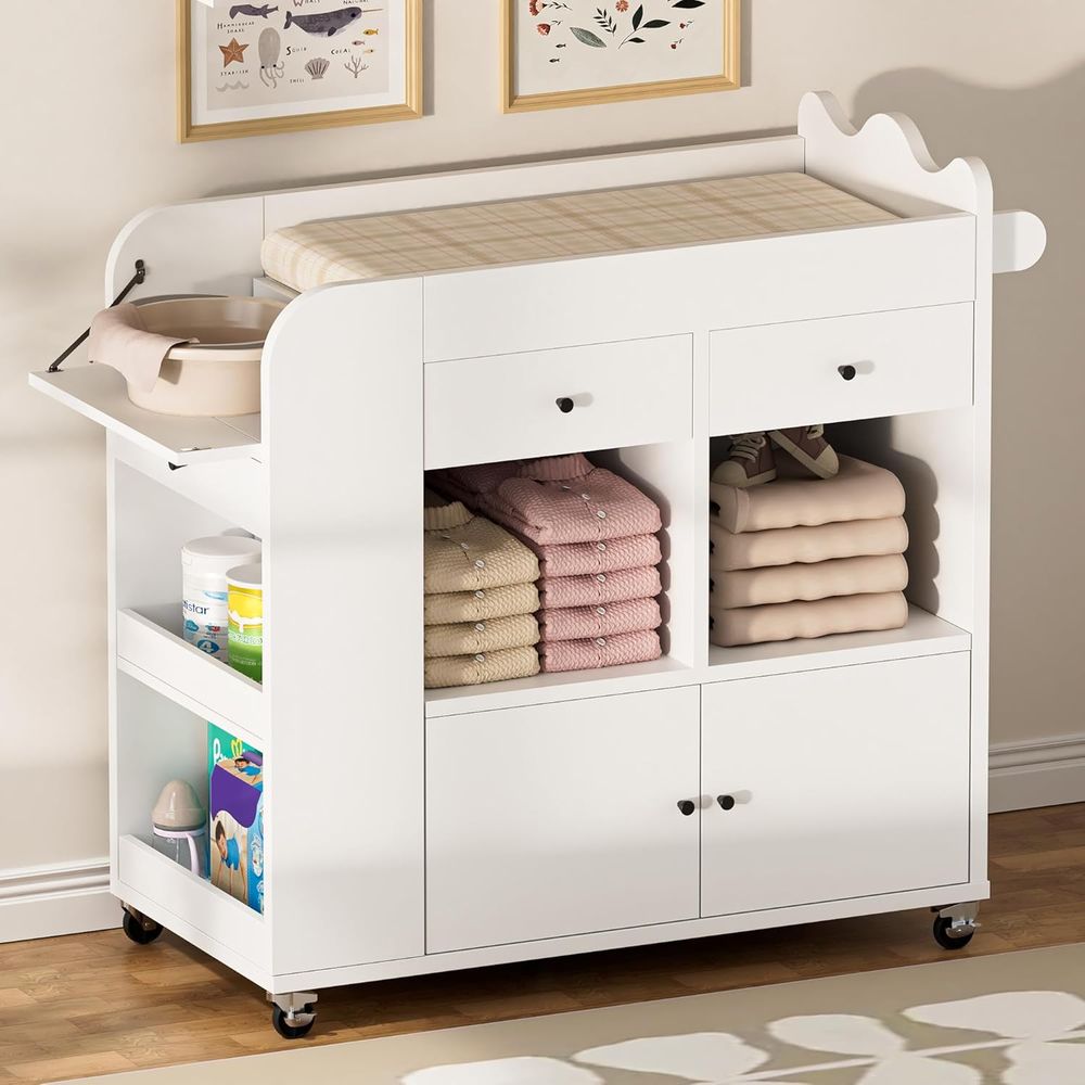Portable Rolling Nursery Chest - Baby Nursery Baby reseña y precio