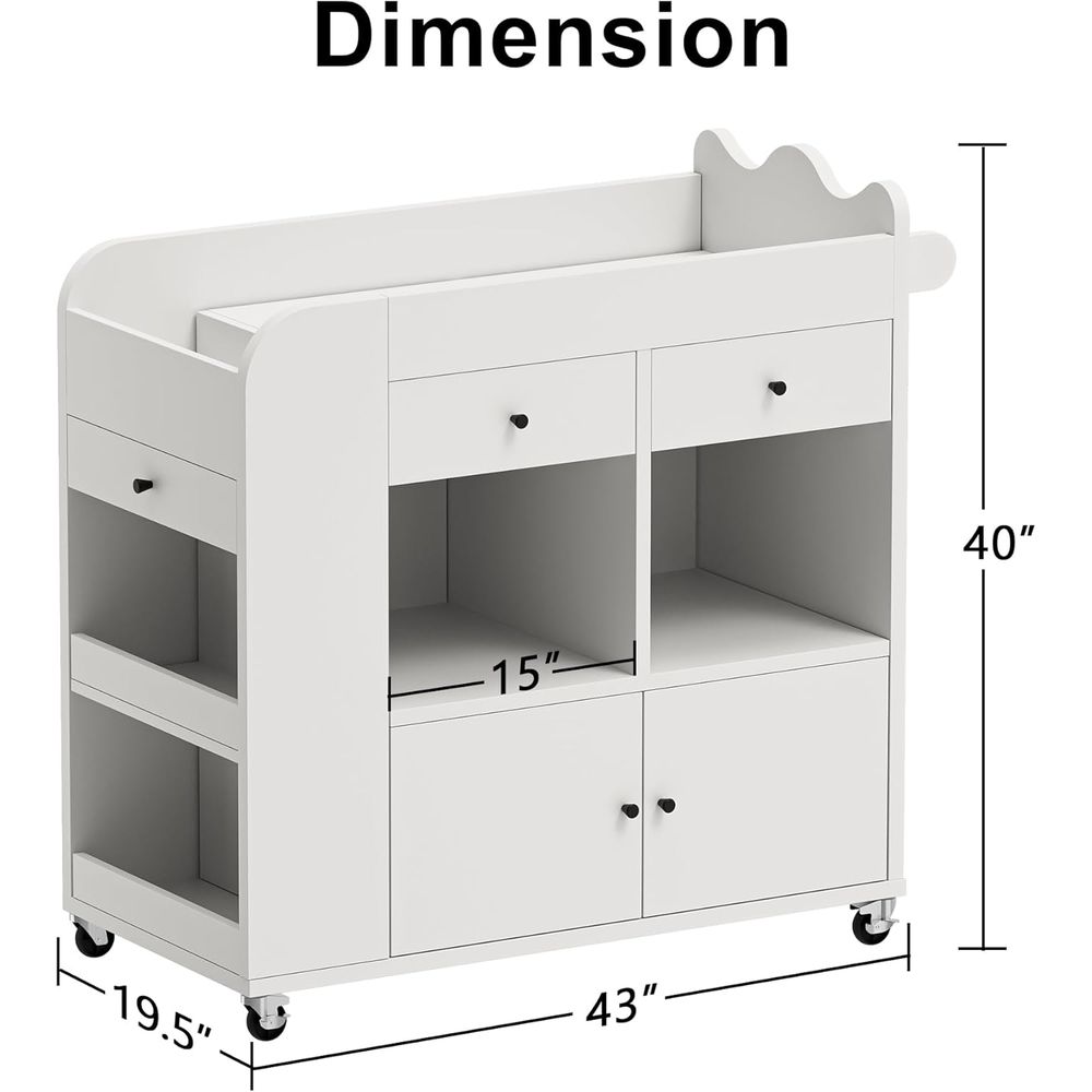 Portable Rolling Nursery Chest - Baby Nursery Baby reseña y precio