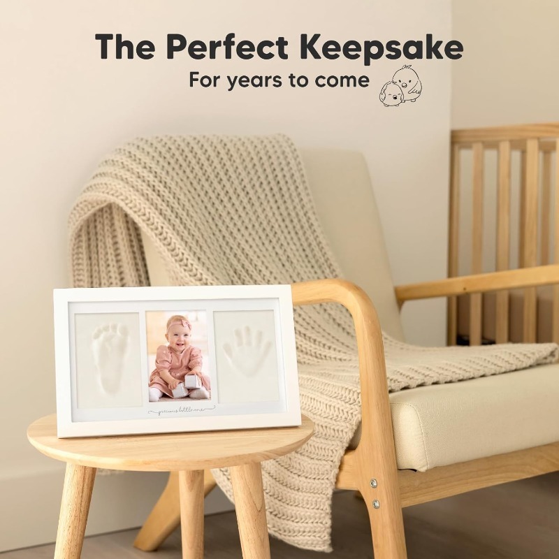 Baby Handprint Footprint Clay  - Baby Nursery Frames reseña y precio