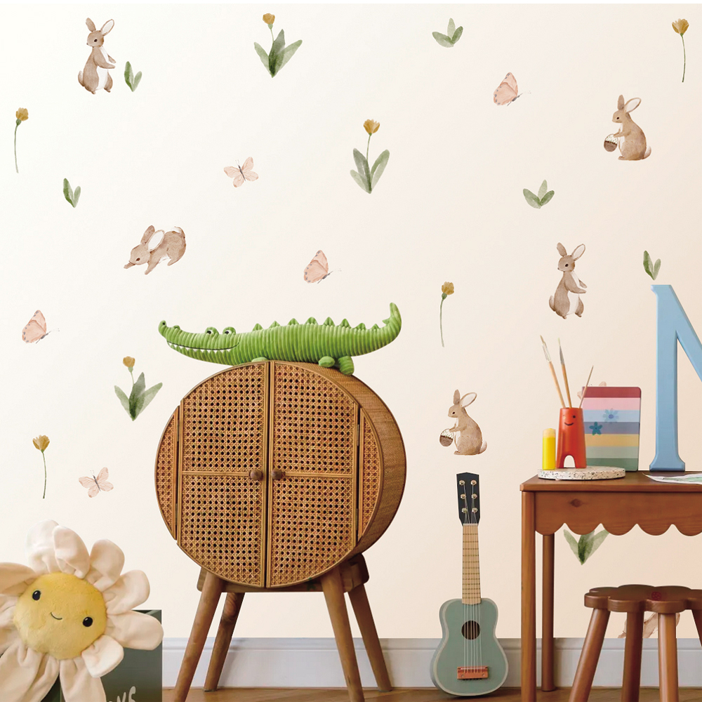 Summertime Watercolor  Cute Bu - Baby Nursery Wallpaper reseña y precio