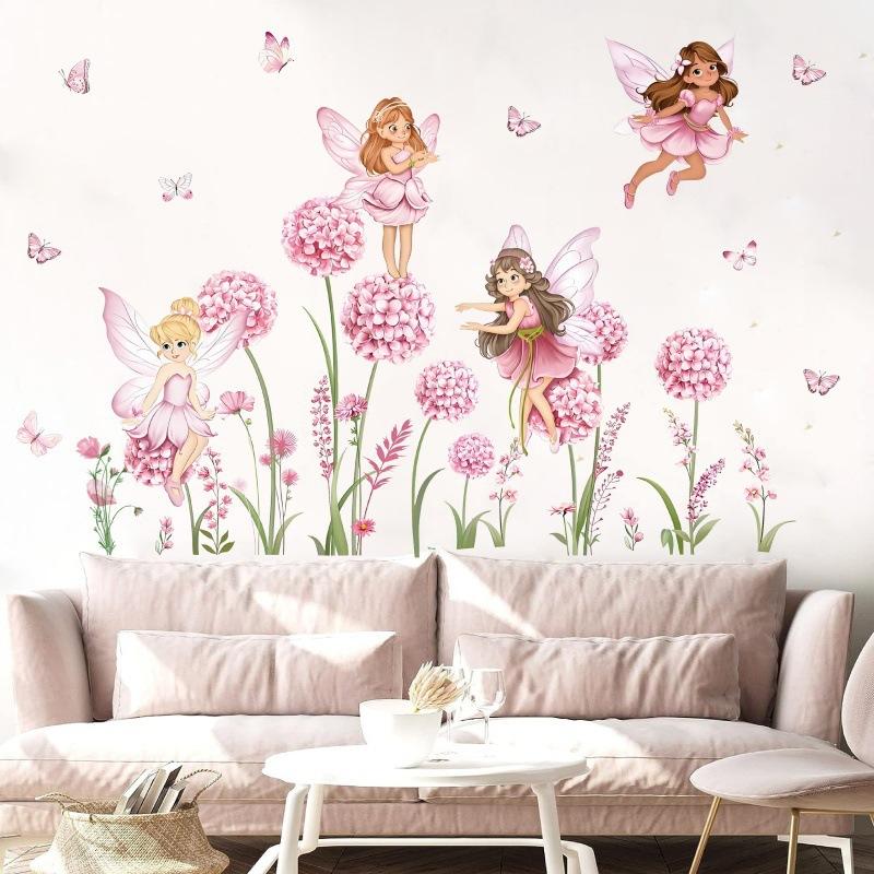 Z. Cartoon Pink Flower Fairy D - Baby Nursery Girl Room reseña y precio