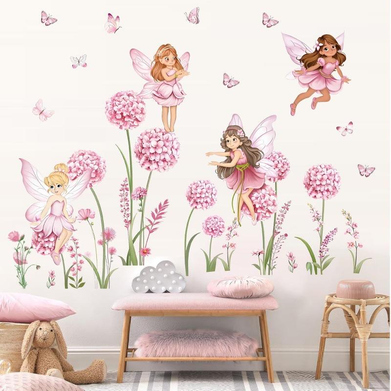 Z. Cartoon Pink Flower Fairy D - Baby Nursery Girl Room reseña y precio