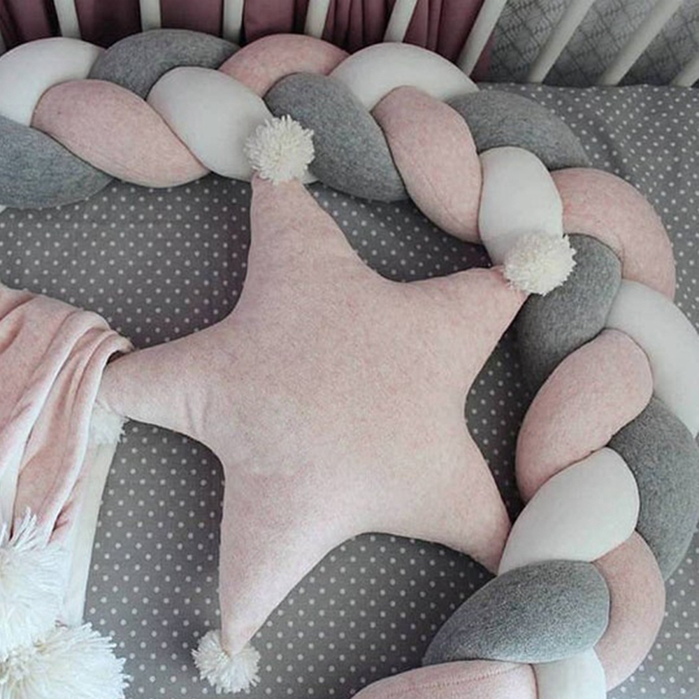1M/2M/3M/4M Braid Baby Bed Bum - Baby Nursery Pillow reseña y precio