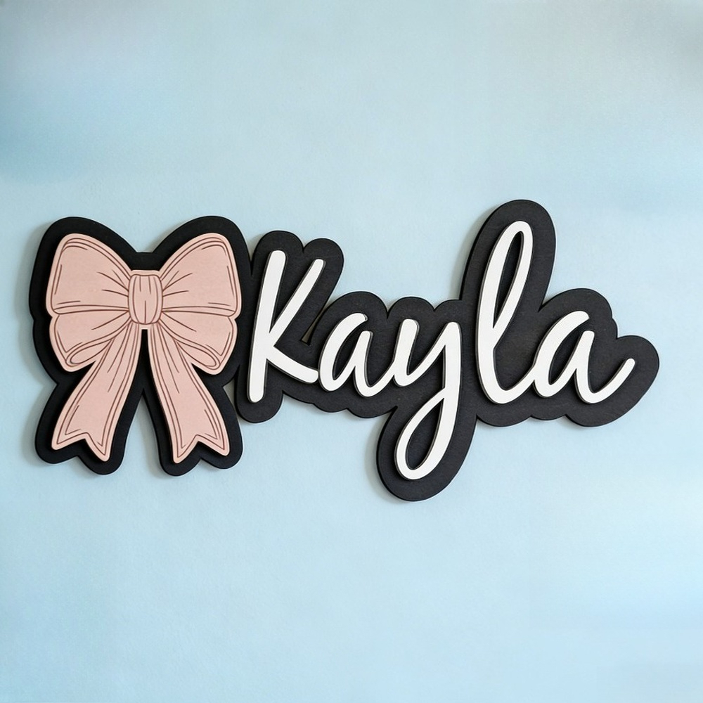 Customizable Bow-Shaped Wooden - Baby Nursery Toy reseña y precio