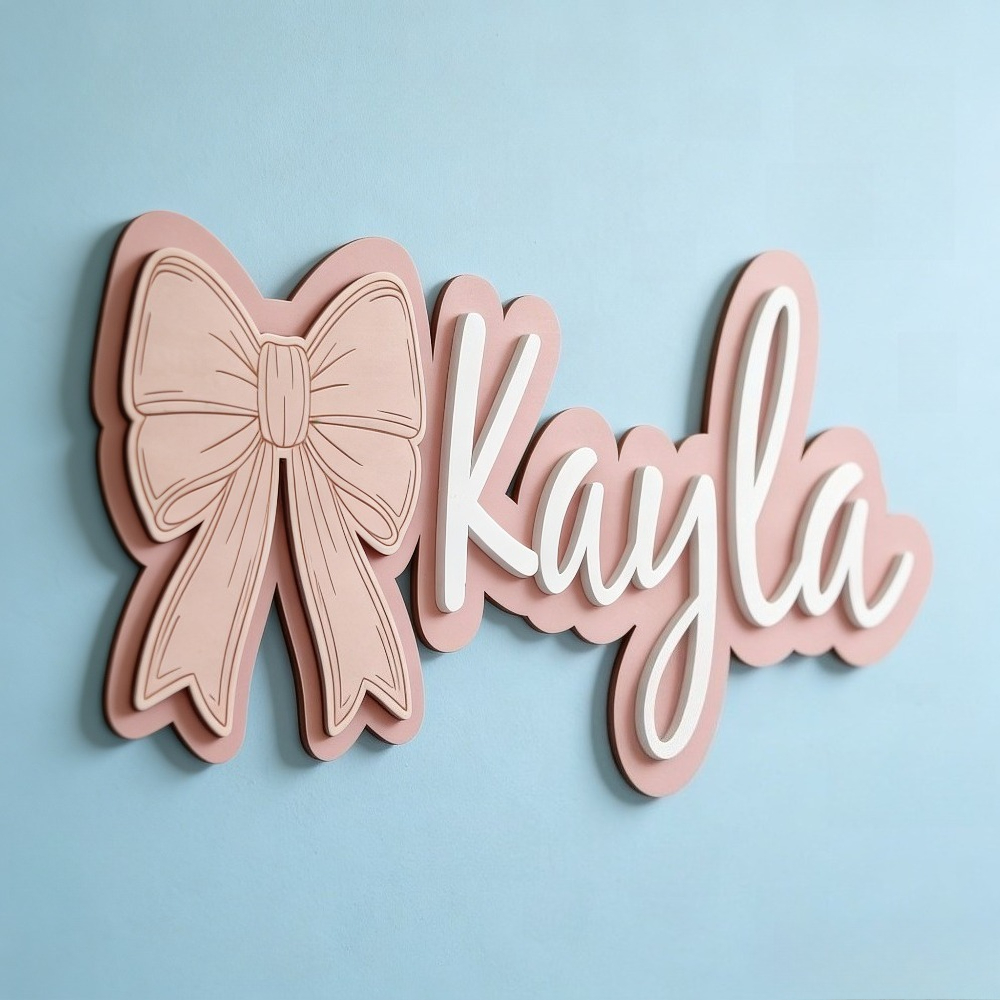 Customizable Bow-Shaped Wooden - Baby Nursery Toy reseña y precio