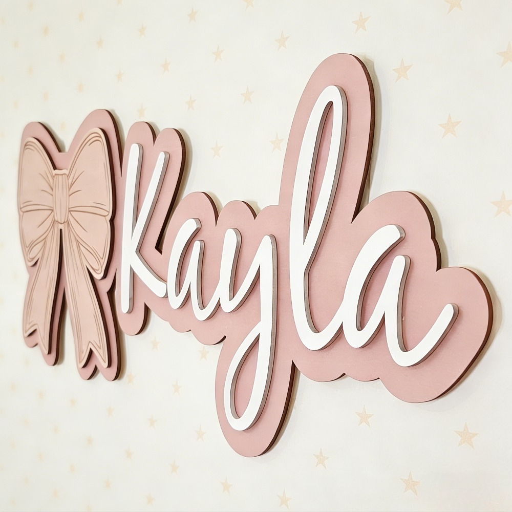 Customizable Bow-Shaped Wooden - Baby Nursery Toy reseña y precio