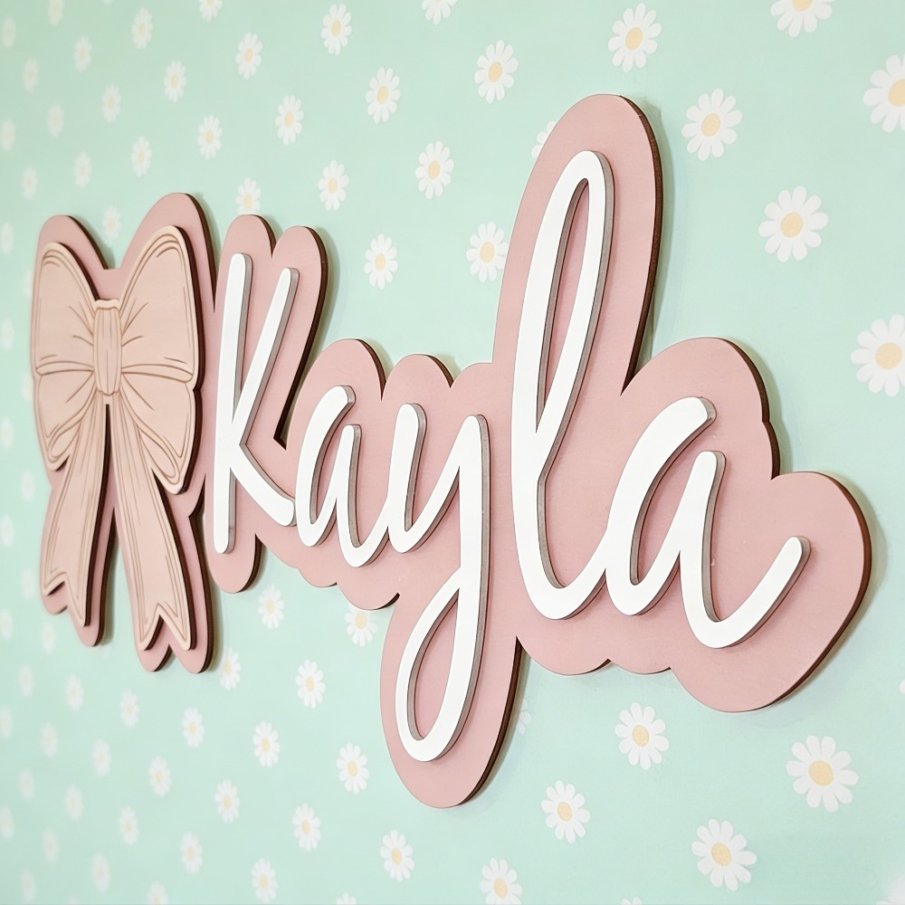 Customizable Bow-Shaped Wooden - Baby Nursery Toy reseña y precio