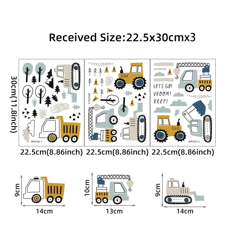 Hand Drawn Cute Cars Cargo Tru - Baby Nursery Wallpaper reseña y precio