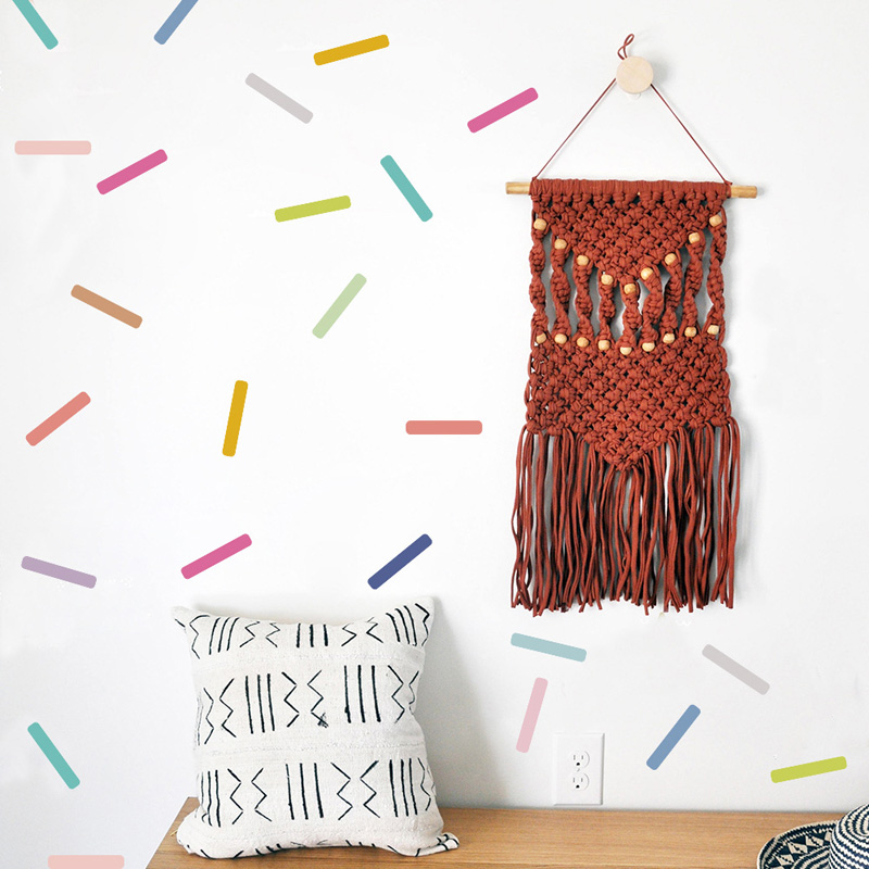 48pcs Colorful Candy Strip Wal - Baby Nursery Wallpaper reseña y precio