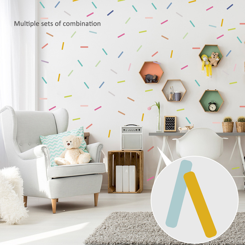 48pcs Colorful Candy Strip Wal - Baby Nursery Wallpaper reseña y precio