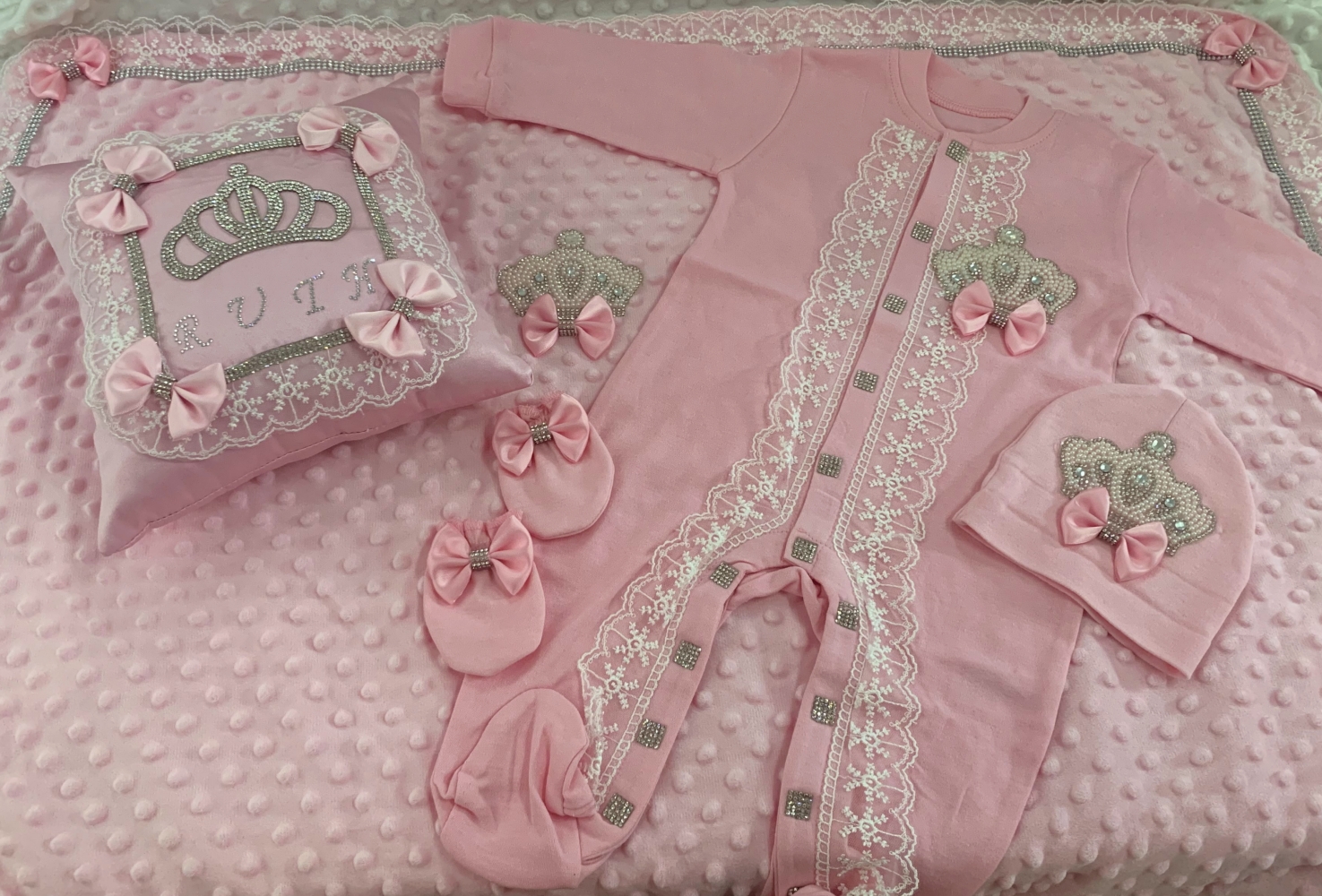 5pcs Baby Girl Outfits Set Wel - Convertible Crib Set reseña y precio
