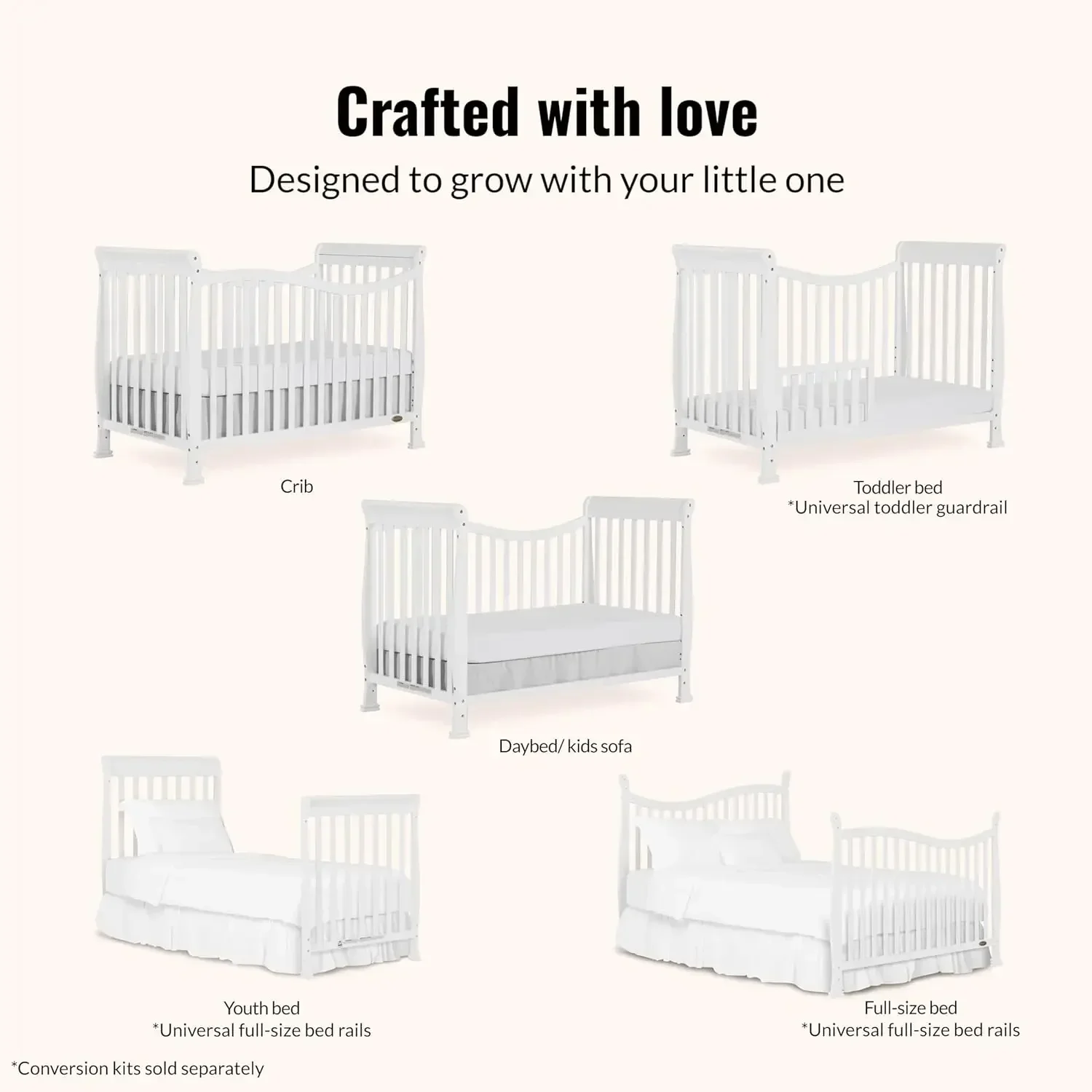 Violet 7-In-1 Convertible Life - Convertible Crib Set reseña y precio