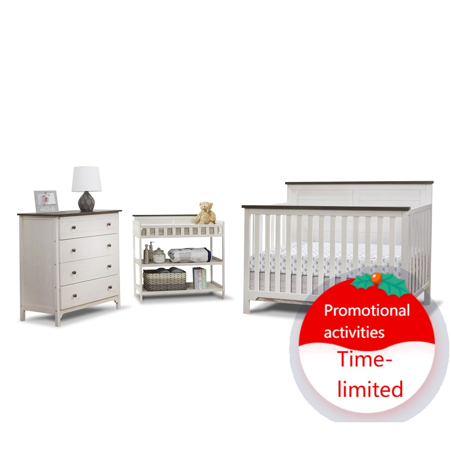 Time-limitedFurniture Farmhous - Convertible Crib Set reseña y precio