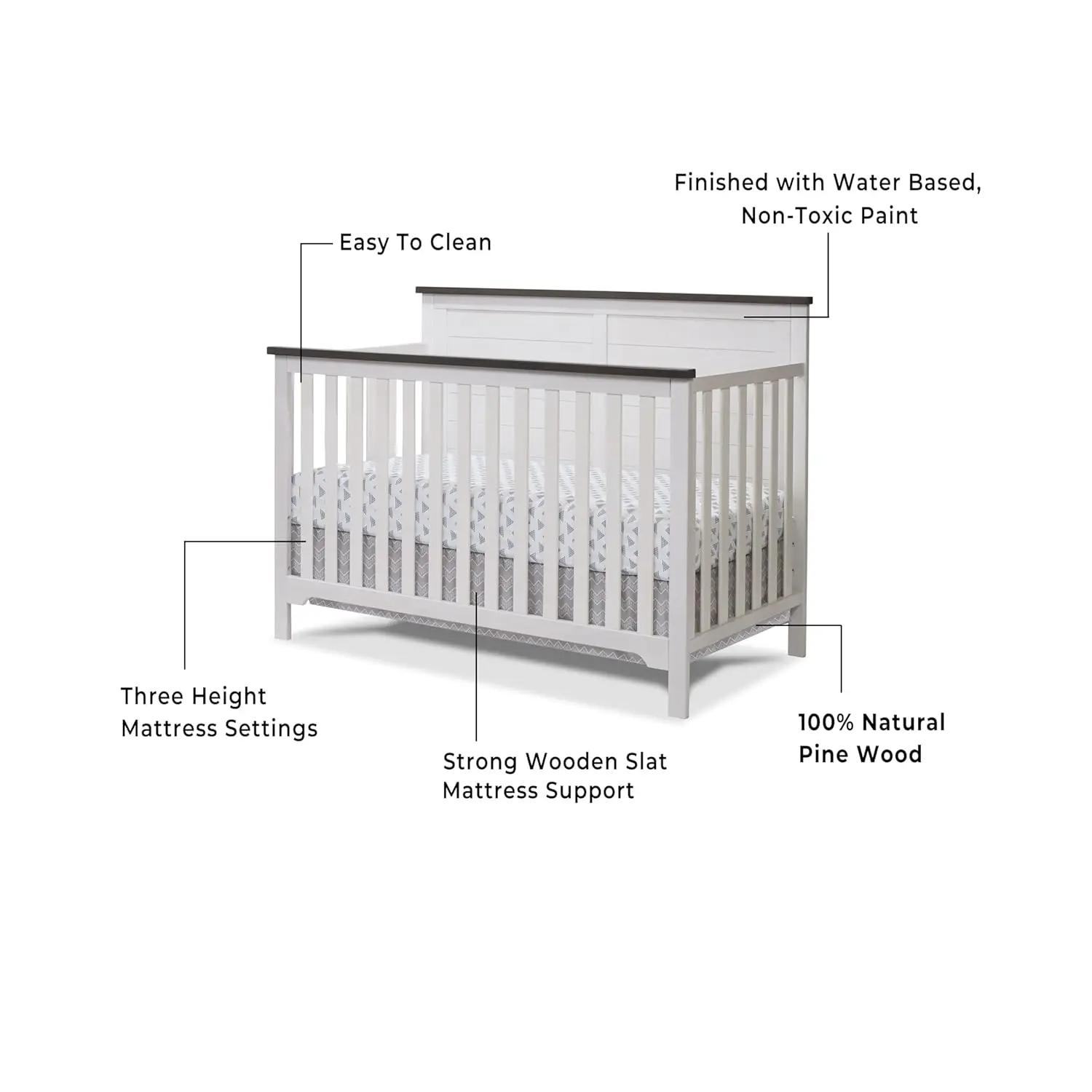Time-limitedFurniture Farmhous - Convertible Crib Set reseña y precio