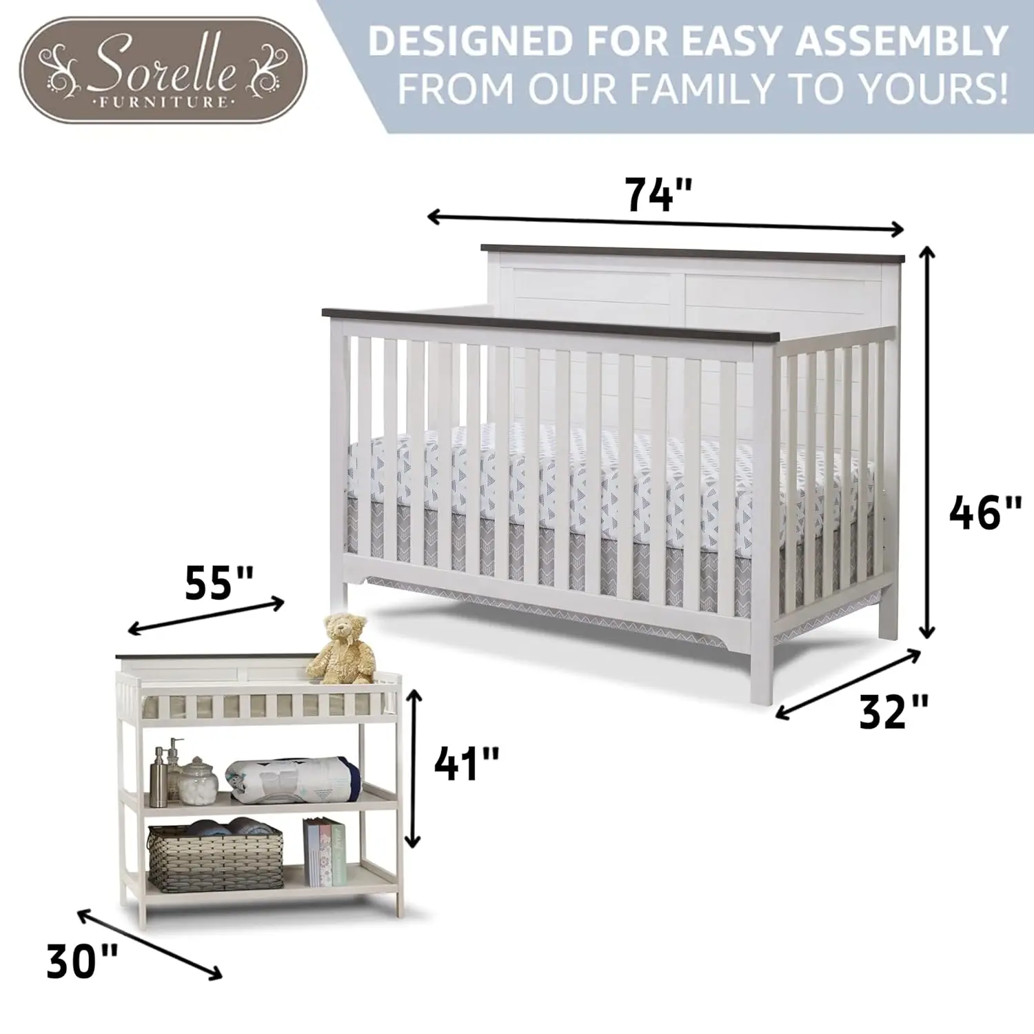 Time-limitedFurniture Farmhous - Convertible Crib Set reseña y precio