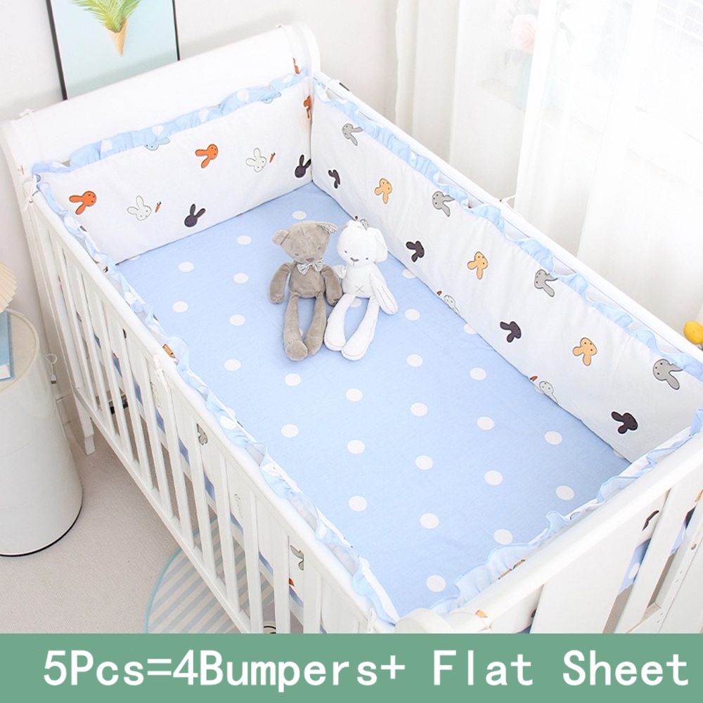 5Pcs Crib Bedding Set Girl Bab - Baby Nursery Girl Room reseña y precio