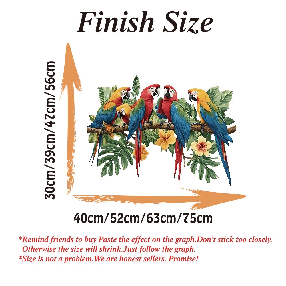 3Pcs Parrots on Branch Wall St - Baby Nursery Wallpaper reseña y precio