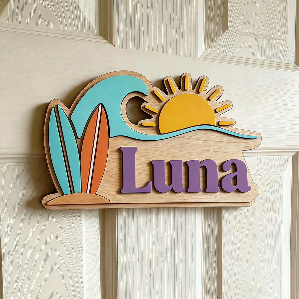 Custom Beach Wave Surfboard Su - Baby Nursery Toy reseña y precio