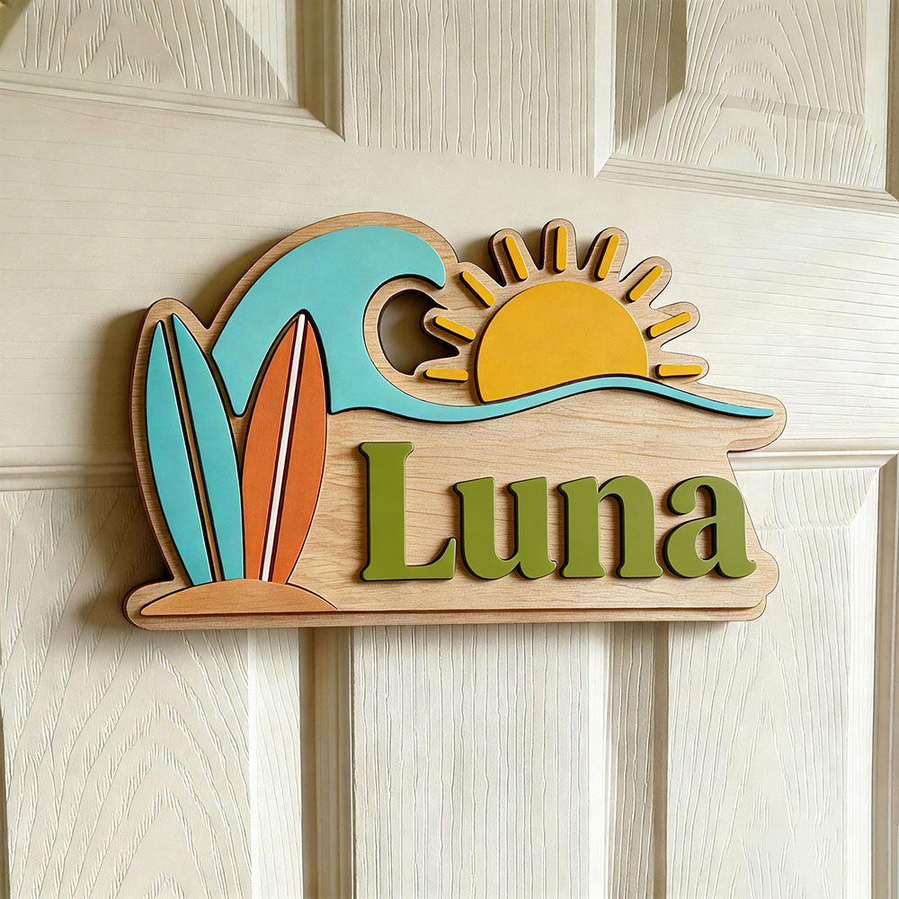 Custom Beach Wave Surfboard Su - Baby Nursery Toy reseña y precio