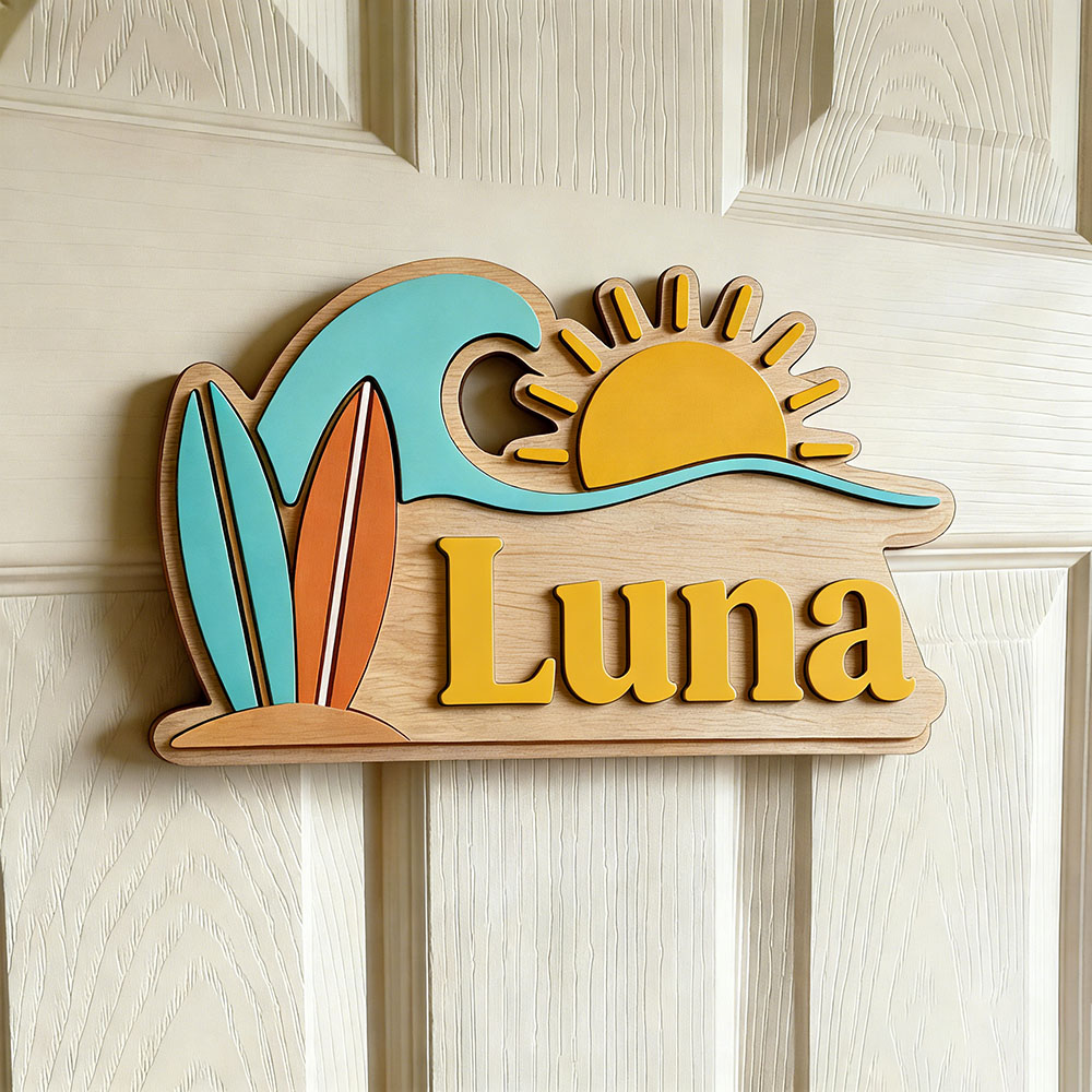 Custom Beach Wave Surfboard Su - Baby Nursery Toy reseña y precio